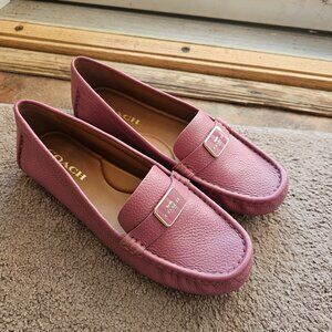 Coach size 8 raspberry loafers, mint condition
